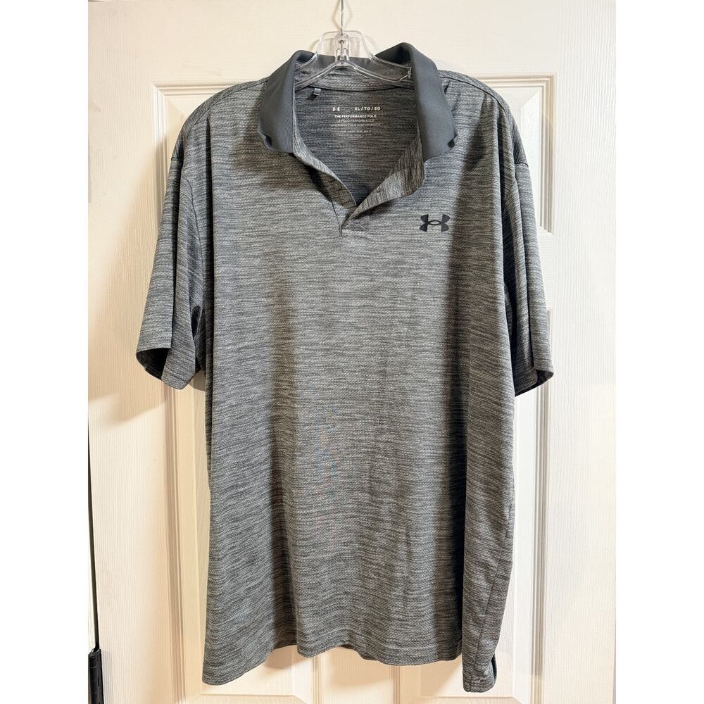 Men's Under Armour XL Light Gray Wash Polo Shirt